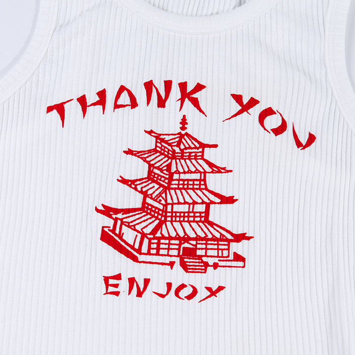 Chinese Crane Tower Tank Top