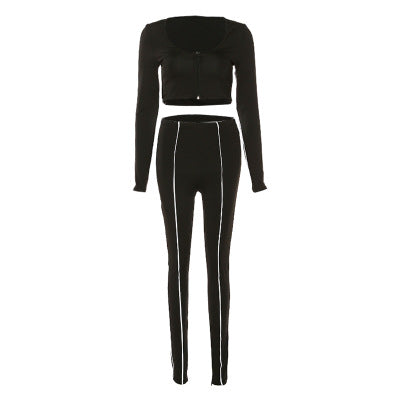 Reflective stitching low-cut 2 piece