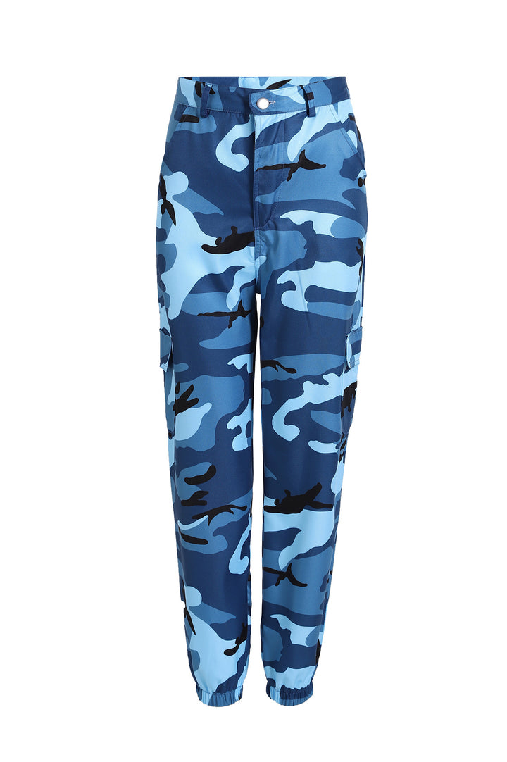 Camouflage Denim Harem Pants