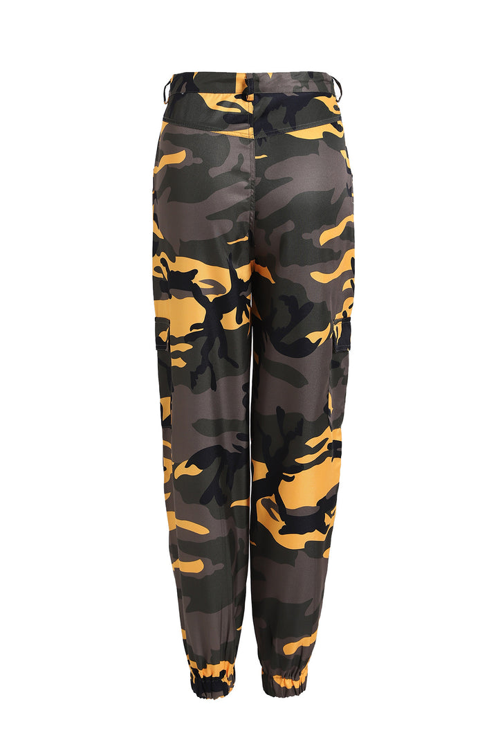 Camouflage Denim Harem Pants