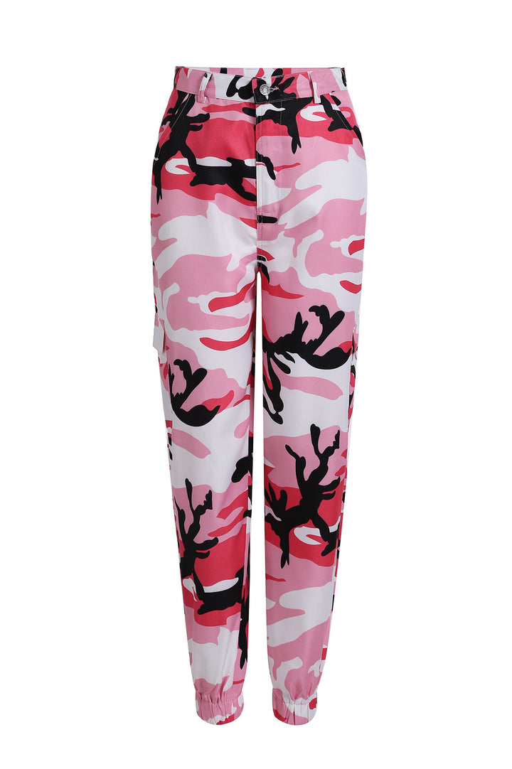 Camouflage Denim Harem Pants