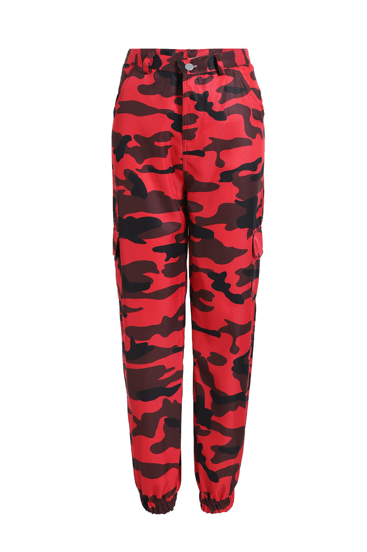 Camouflage Denim Harem Pants