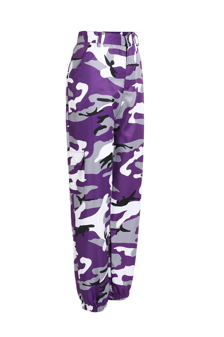 Camouflage Denim Harem Pants