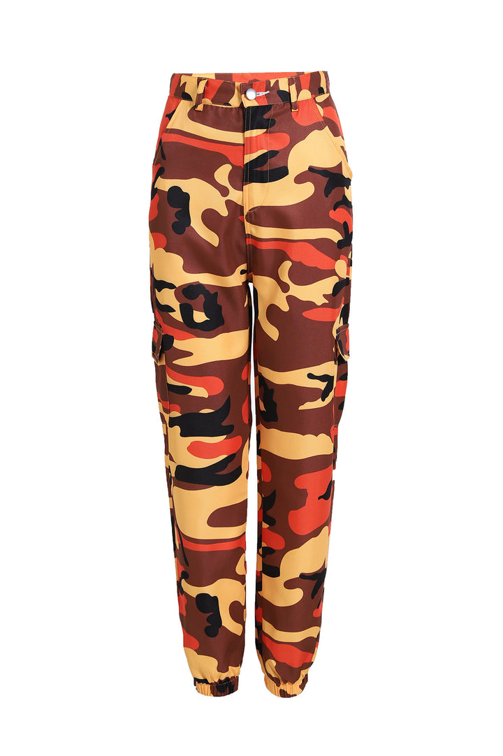 Camouflage Denim Harem Pants
