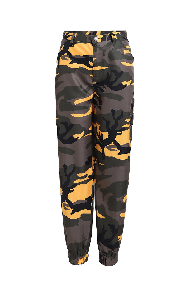 Camouflage Denim Harem Pants