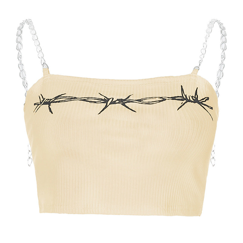 Printed chain camisole