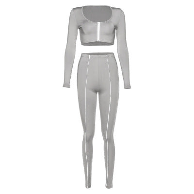 Reflective stitching low-cut 2 piece