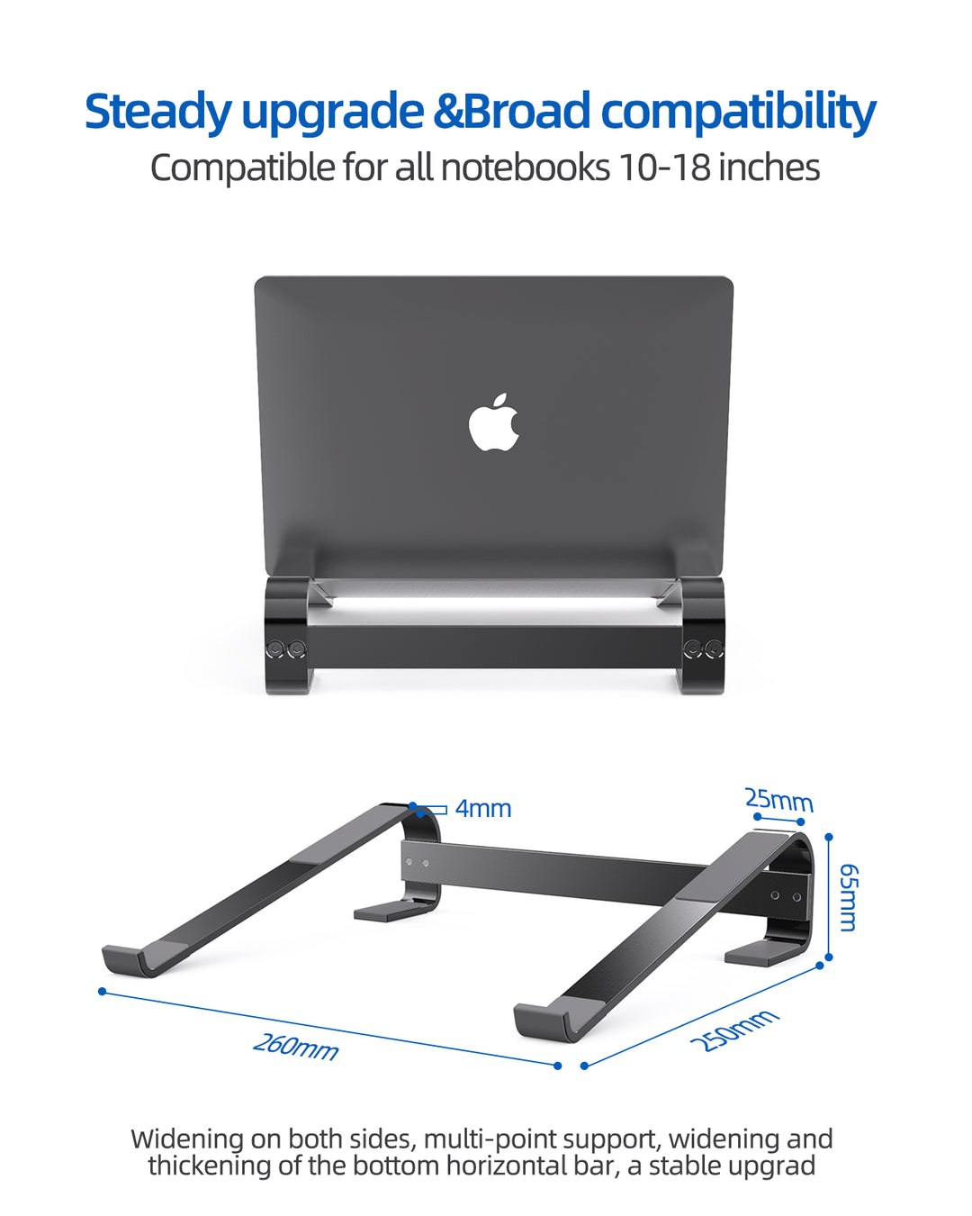 Laptop Stand Aluminium Fits most Keyboards