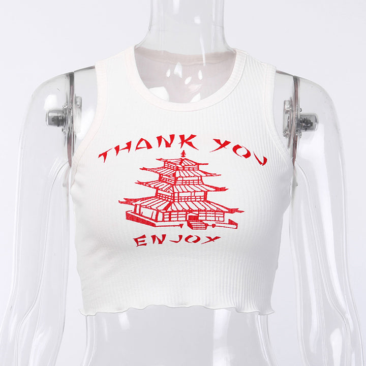 Chinese Crane Tower Tank Top