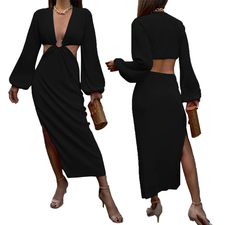 Pressed Pleated Waistless Women's Dress