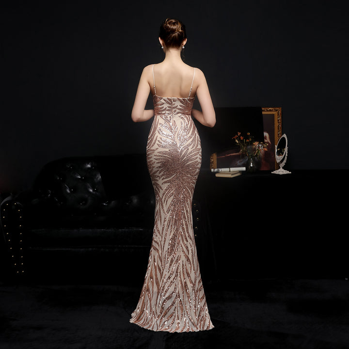 Sequined Mermaid Evening Dress