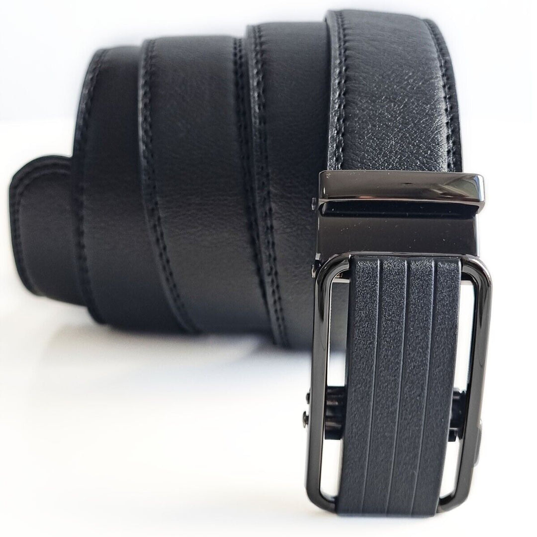 Microfiber PU/Leather Ratchet Belt - Adjustable Size - Slide Buckle