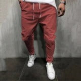 Solid Color Cropped Pants With Elastic Band