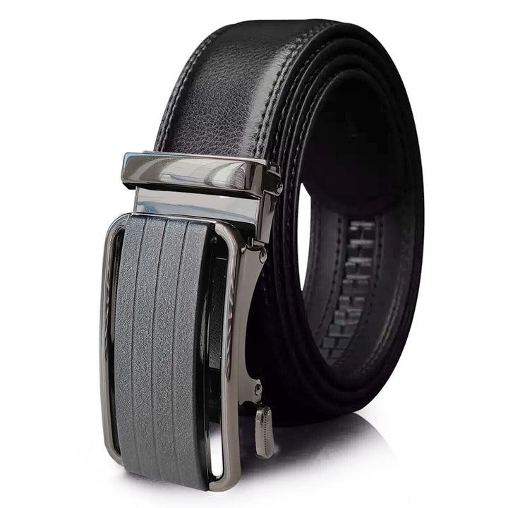 Microfiber PU/Leather Ratchet Belt - Adjustable Size - Slide Buckle