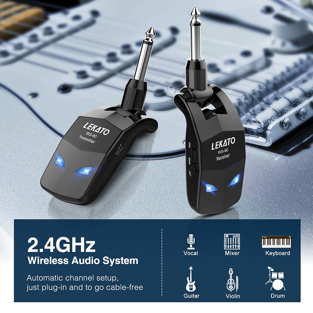 WS-80 A8/A9 Guitar Wireless Receiver System Transmitter Receiver