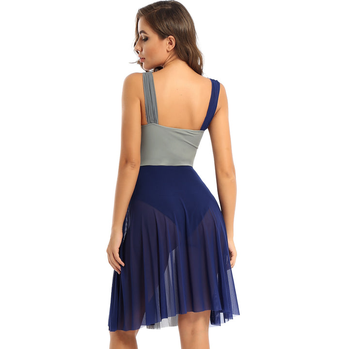 Womens Sleeveless Mesh Ballet style Contemporary Leotard Competition