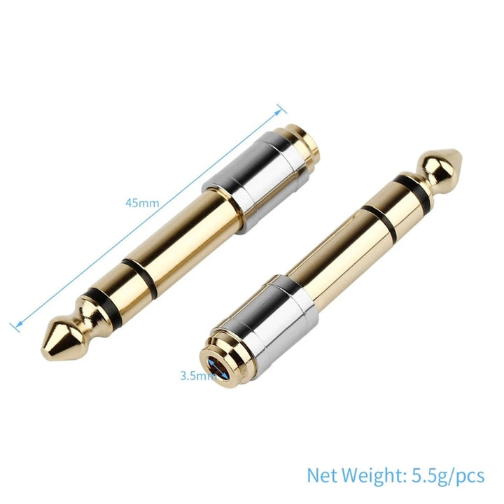 6.35mm To 3.5mm TRS Converters 1/4" Male 1/8" Female 6.35 to 3.5 Jack Headphone Adapter