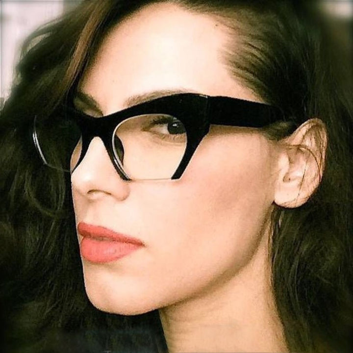 Retro Half frame Cat eye Glasses