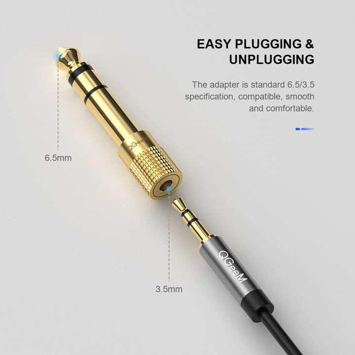 Headphone Jack 6.5 6.35mm Male Plug to 3.5mm Female Connector