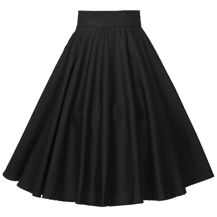 Rockabilly Dance Cotton Midi Skirts Womens