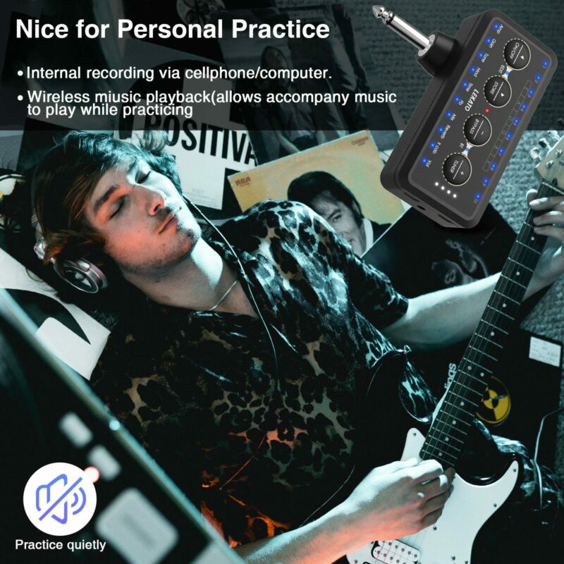Guitar headphone Amp - Bluetooth - IR Amp Models - Effects