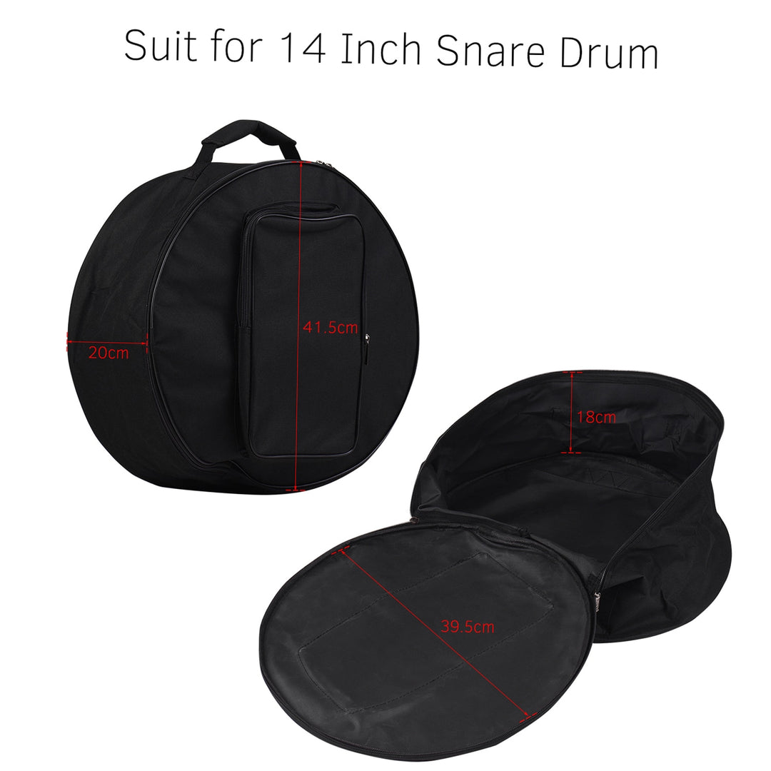 14 Inch Durable Snare Drum Bag Backpack Case with Shoulder Strap