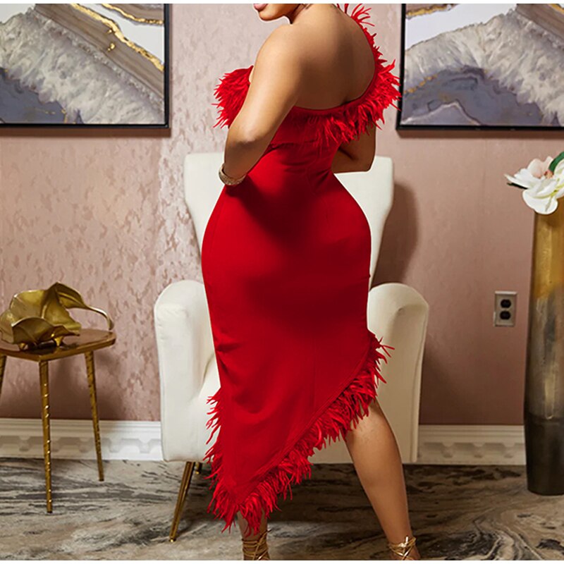 Dress with One Shoulder