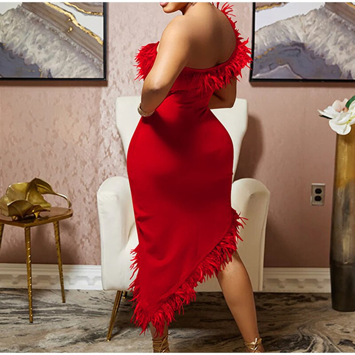 Dress with One Shoulder
