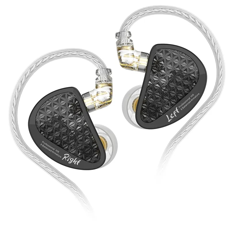 KZ AS16 Pro In Ear Earphones 8 Balanced Armature HIFI Bass In Ear Monitor Headphones