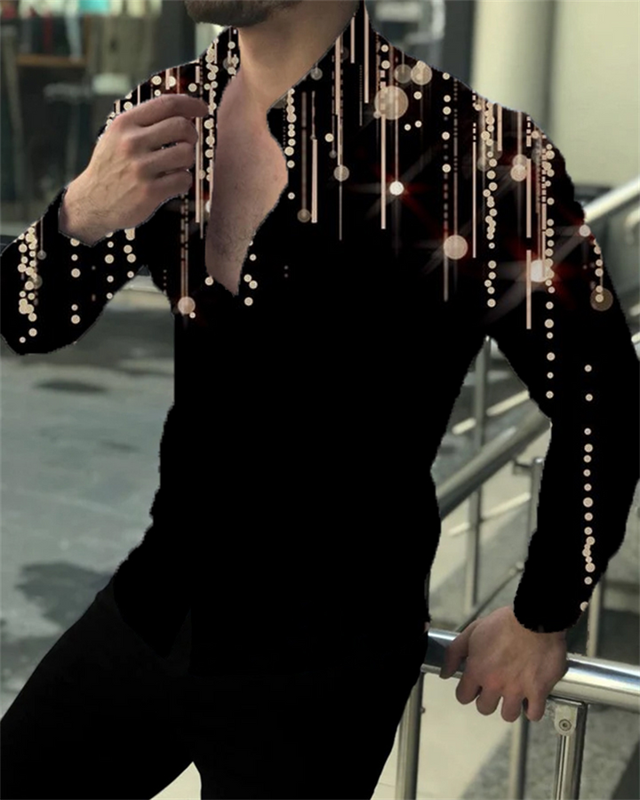 Mens long sleeve musician stage shirt