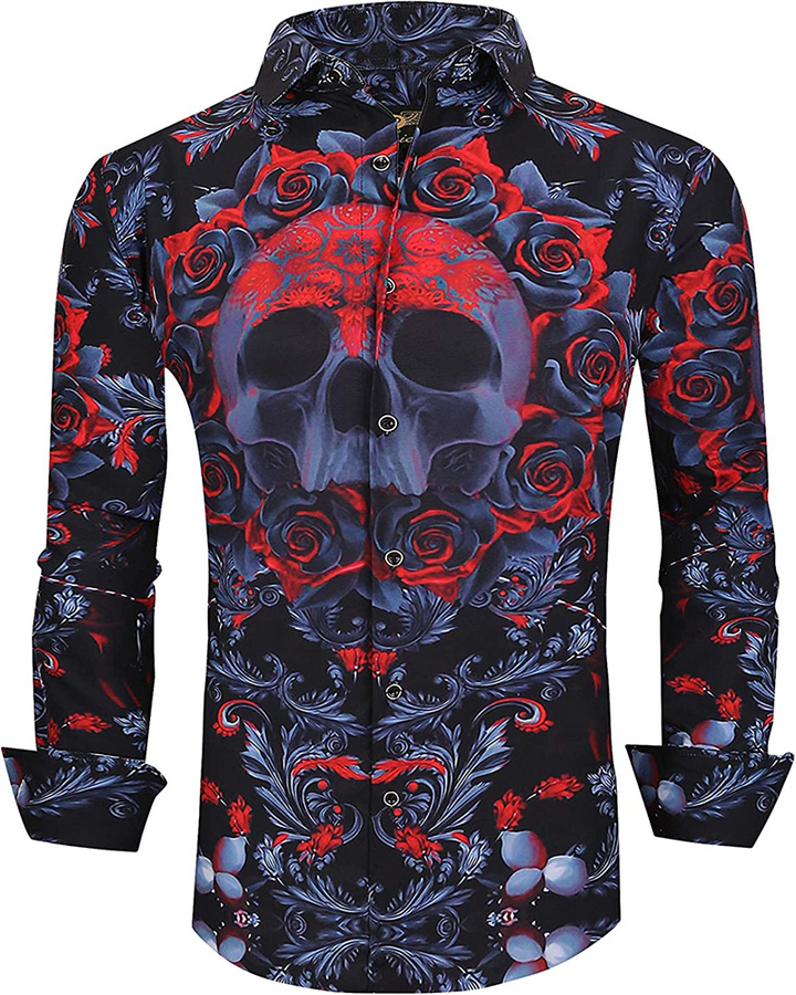 Mens long sleeve musician stage shirt