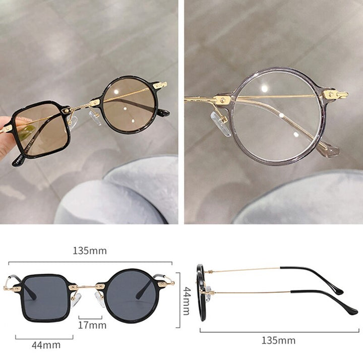 Retro Unique Square Round Sunglasses Women