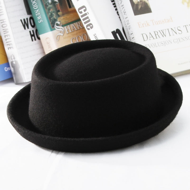 Wool Soft Felt Pork Pie Hat Fedora for Men Women