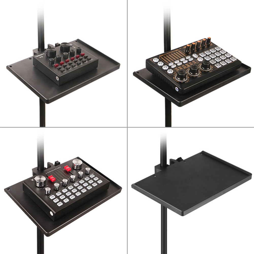 Universal Sound Card Tray Microphone Plastic Stand Rotation Threaded Clamp