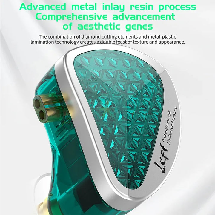 KZ AS16 Pro In Ear Earphones 8 Balanced Armature HIFI Bass In Ear Monitor Headphones