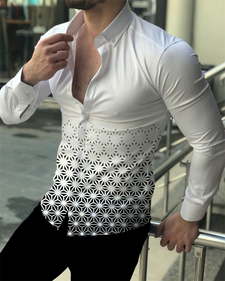 Mens long sleeve musician stage shirt