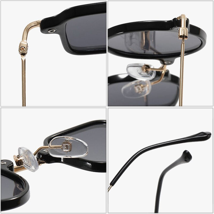 Retro Unique Square Round Sunglasses Women