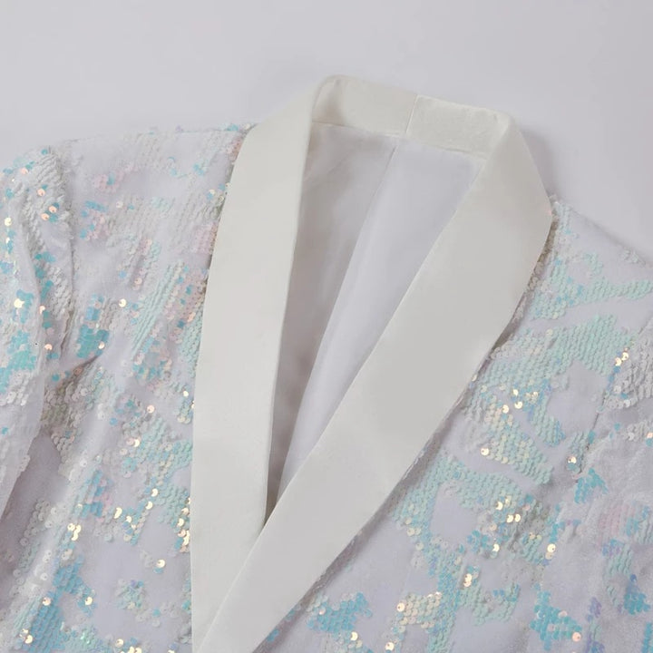 Men's Velvet Sequined Slim Fit blazer