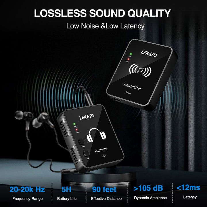 IEM LEKATO M-VAVE M8 WP-10 2.4G Wireless in ear monitors