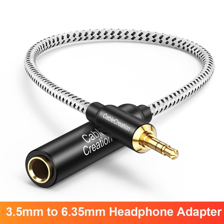 3.5mm to 6.35mm Headphone Adapter TRS 6.35 (1/4 inch) Female to 3.5 (1/8 inch) Male Adapter
