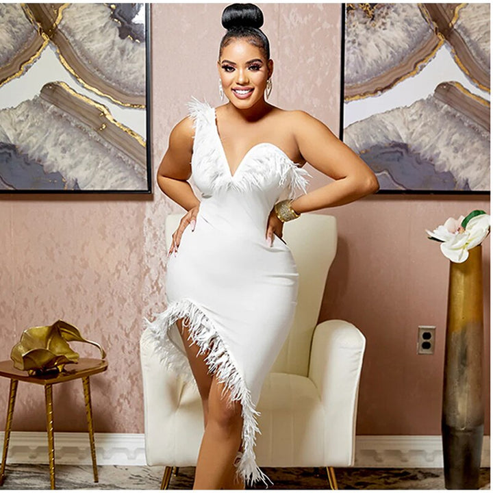 Dress with One Shoulder