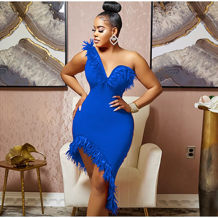 Dress with One Shoulder