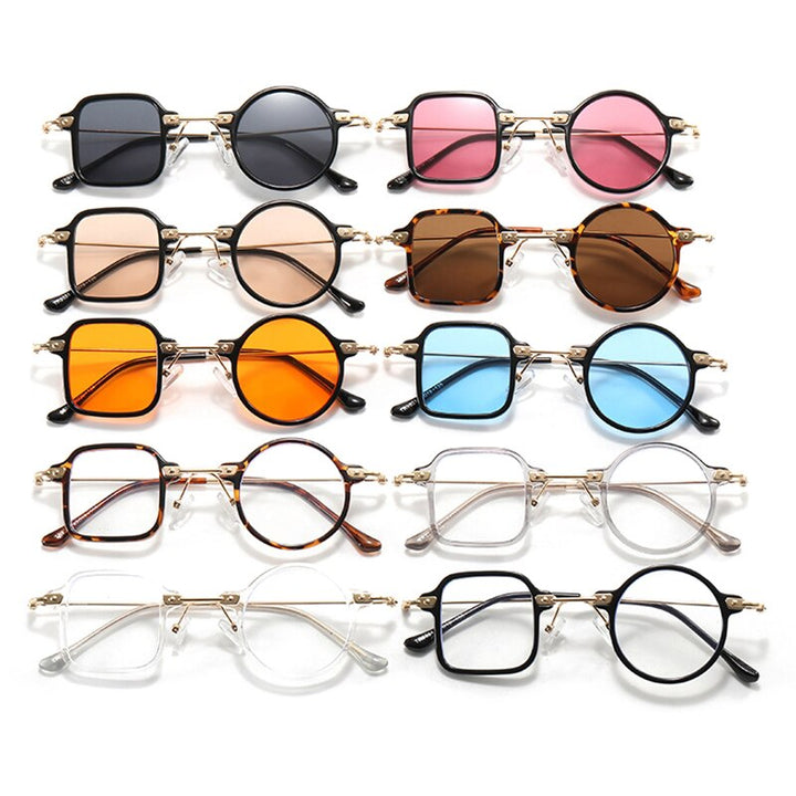 Retro Unique Square Round Sunglasses Women