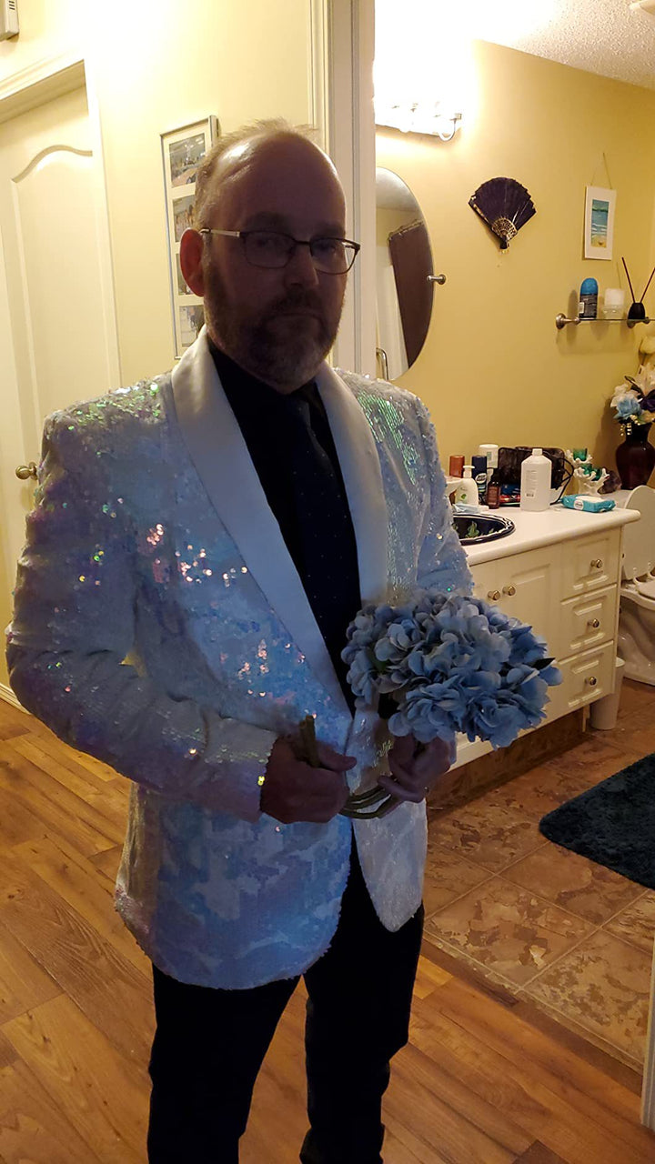 Men's Velvet Sequined Slim Fit blazer