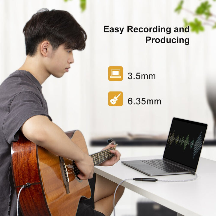 3.5mm to 6.35mm Headphone Adapter TRS 6.35 (1/4 inch) Female to 3.5 (1/8 inch) Male Adapter