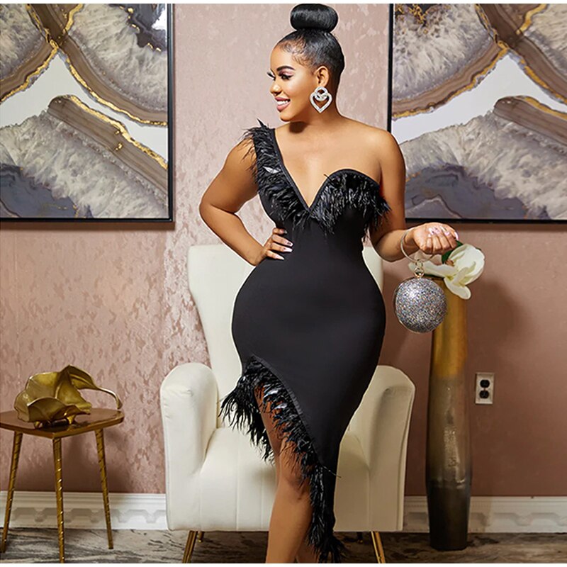 Dress with One Shoulder