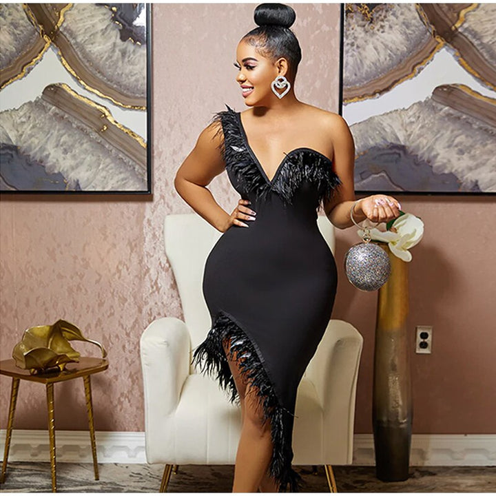 Dress with One Shoulder