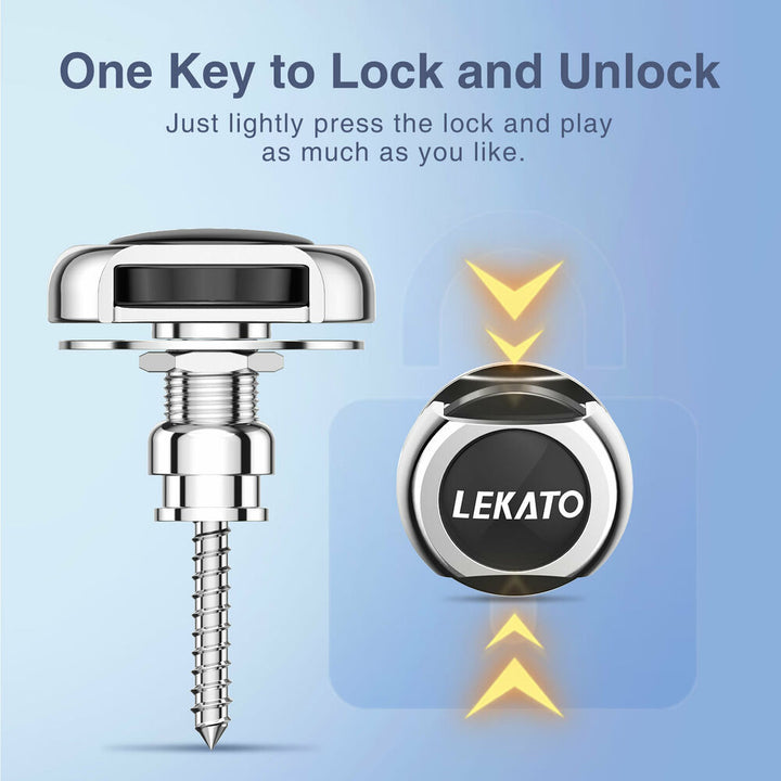 Guitar Strap Button Locks Quick Release Security Retainer Anti-Rust Metal