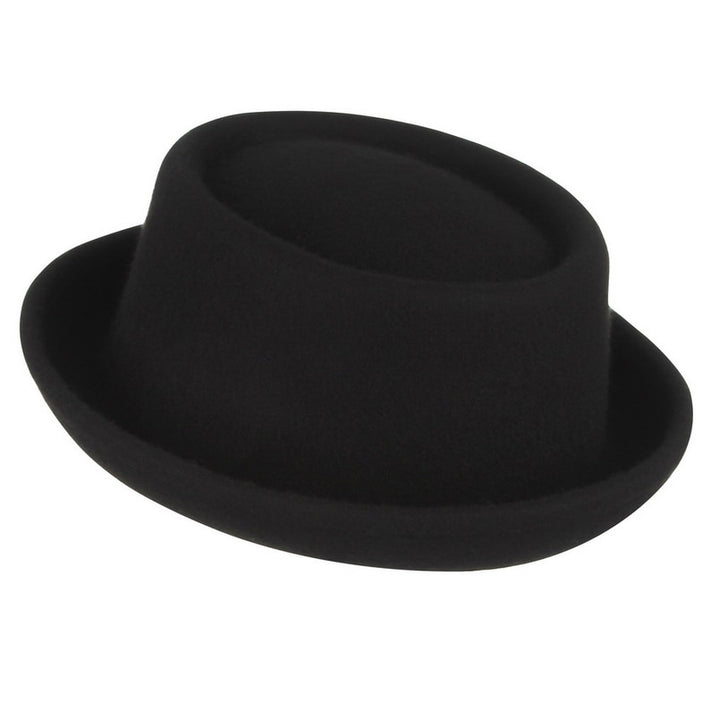 Wool Soft Felt Pork Pie Hat Fedora for Men Women