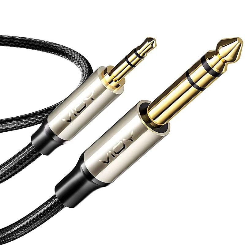 3.5mm To 6.35mm Audio Cable 1/4 Male To 1/8 Male Stereo TRS Audio Cable